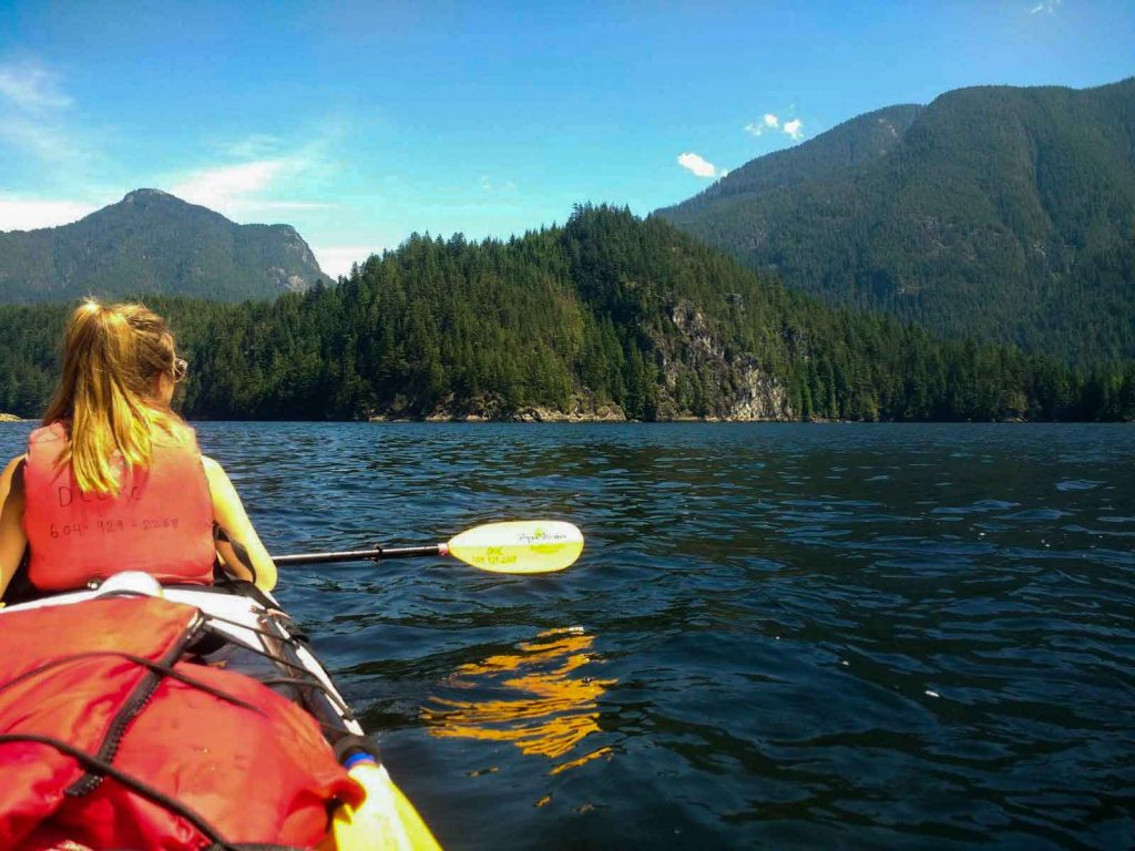 Kayaking on the sea