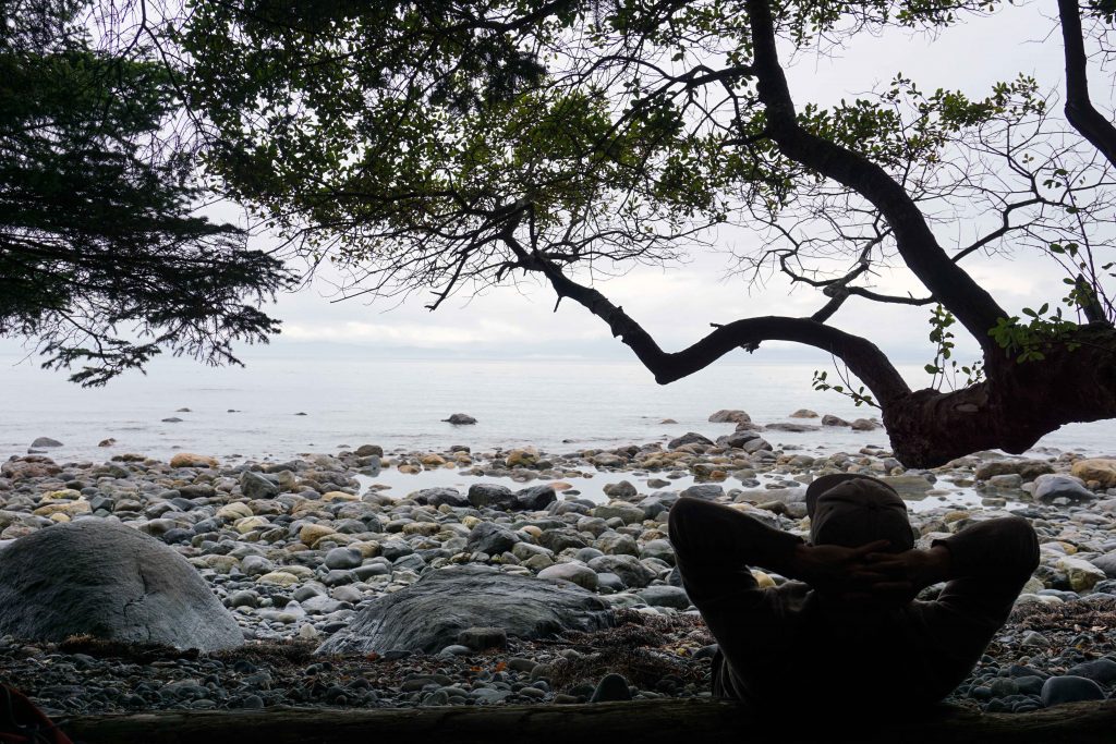 Man stares out to sea