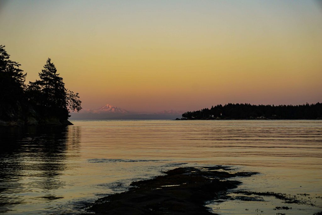 sunset across the sea