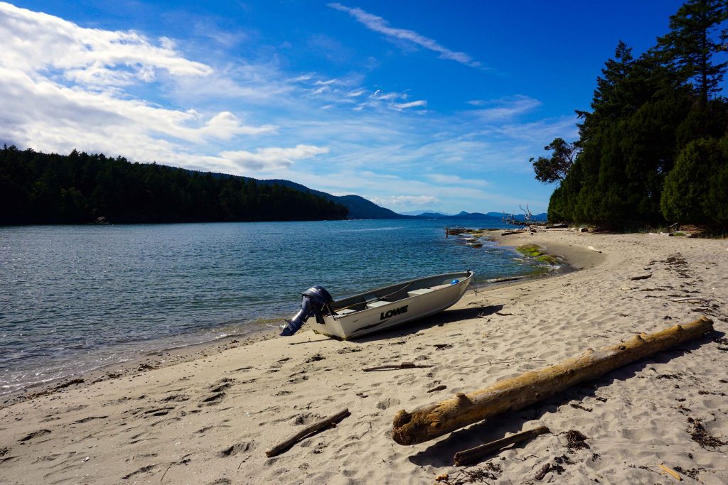 boat on sandy beach