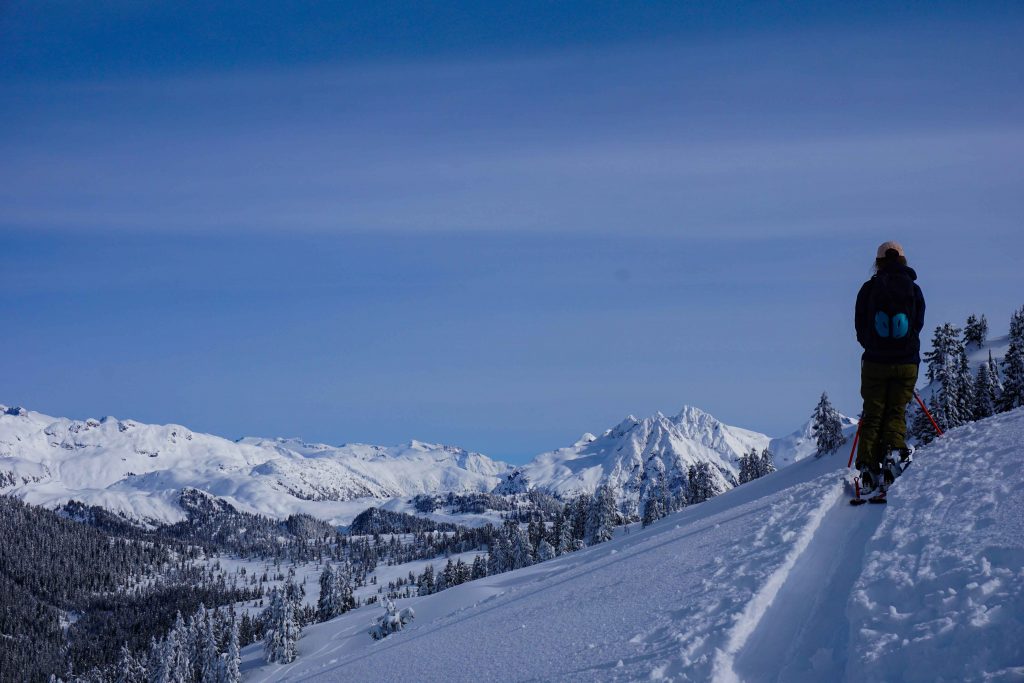 Ski touring in the backcountry
