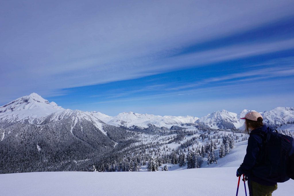 Ski touring in the backcountry