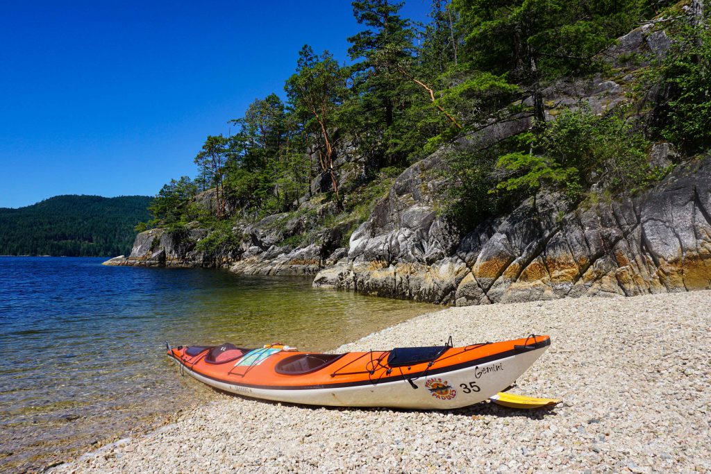 Tuwanek Beach while kayaking the Sechelt Inlet