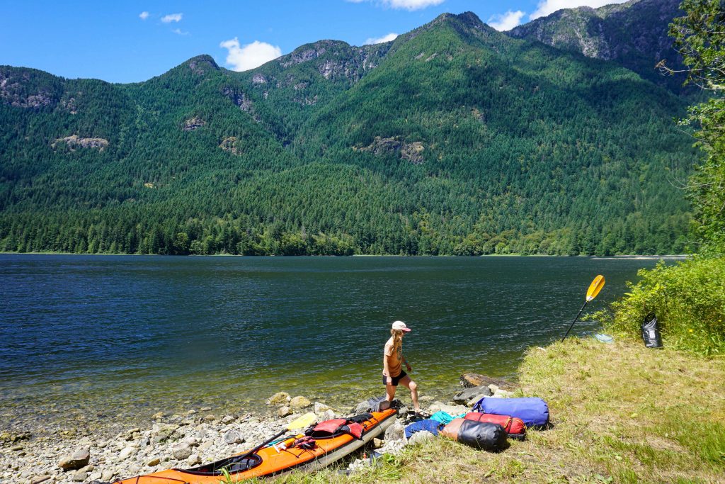 Kayak camping on the Sechelt Inlet