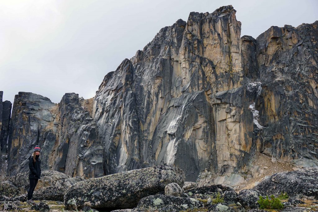 Unique rock formations in Cathedral Lakes Provincial Park