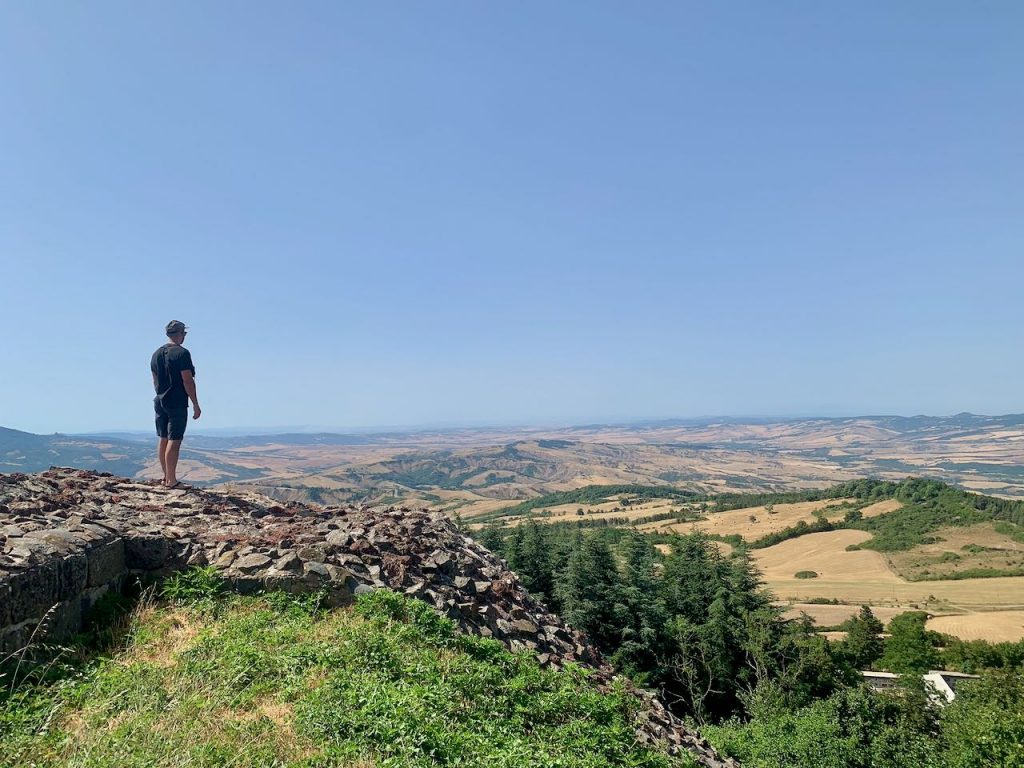 Radicofani fortress on the Via Francigena